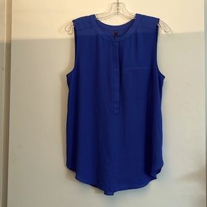 NYDJ Blue sleeveless blouse, size medium